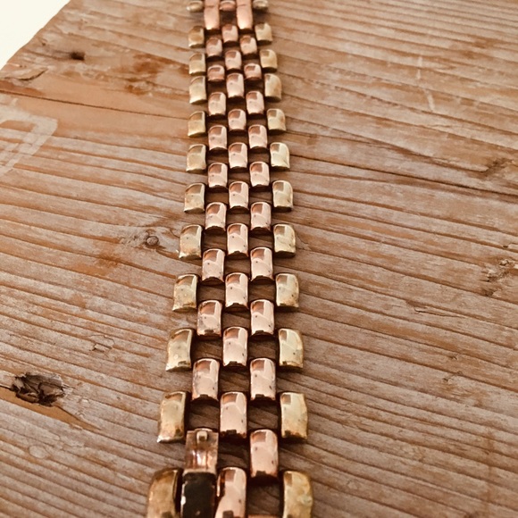 Vintage panther two toned gold filled bracelet - Picture 4 of 5